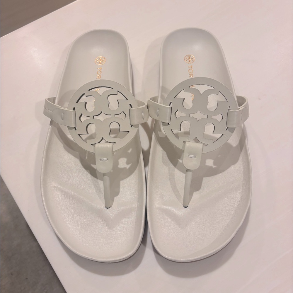 NEW Tory Burch Miller Cloud Sandals / NEW / Ivory / 10.5